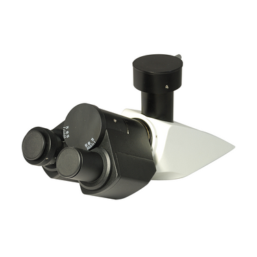 Compound Microscope Eyepiece Body Tube, Trinocular, Finite, Eyetube Angle 30 Degrees,, SKU BM14031321, three quarter front view