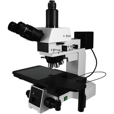 50X-500X Metallurgical Microscope, Trinocular, Halogen Light, Bright Field Dark Field, SKU MT05160303, three quarter front view