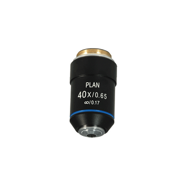 40X Infinity-Corrected Plan Achromatic Microscope Objective Lens, SKU BM05073532, three quarter front view
