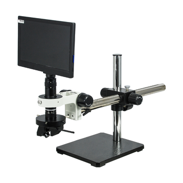 0.225-1.875X 2.0 Megapixels CMOS Boom Stand 3D Video Zoom Microscope, SKU MZ02370342, three quarter front view