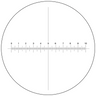 Microscope Eyepiece Reticle Cross Line Micrometer Ruler, X-Axis Crosshair Scale Dia. 27mm, 10mm/100 Div., SKU RT20103193, three quarter front view