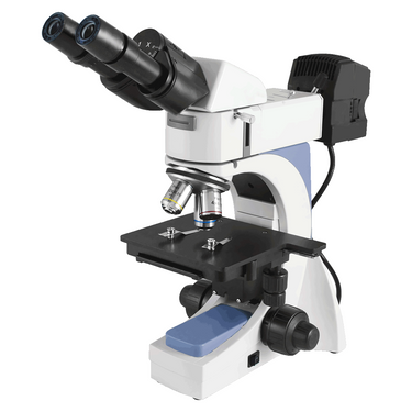 40X-400X Metallurgical Microscope, Binocular, Halogen Light, Bright Field, SKU MT13040203, three quarter front view