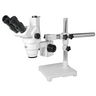 6.5X-45X Super Widefield Zoom Stereo Microscope, Trinocular, Single Arm Boom Stand with Arbor, SKU SZ02020475, three quarter front view