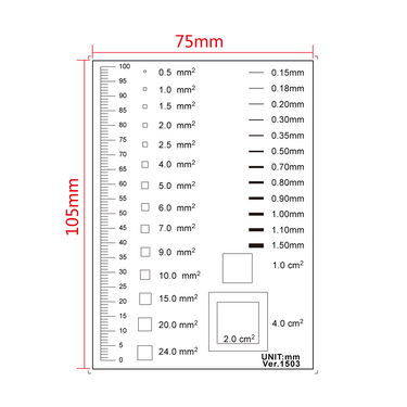 100mm/100 Div Comparison Test Gauge, SKU RT02420410, three quarter front view