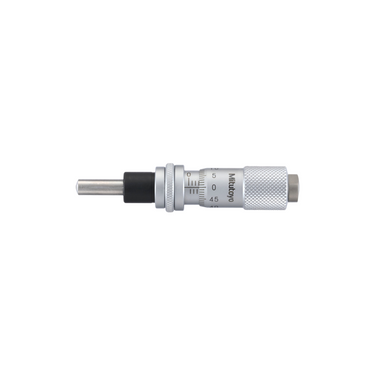 0-0.50″ Mechanical Micrometer Head Graduation 0.001″ 0.5" Spherical Mechanical Micrometer Head (with Spindle Lock, Thimble Diameter: Dia. 13mm), SKU Mitutoyo-148-813-10, three quarter front view