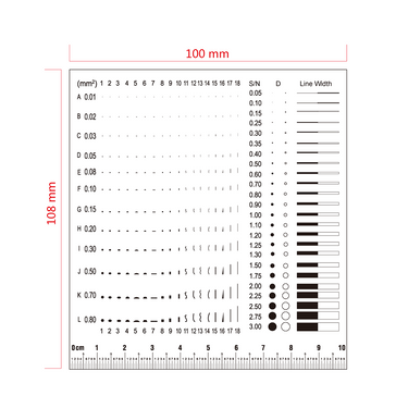 100mm/200 Div Comparison Test Gauge, SKU RT02420604, three quarter front view