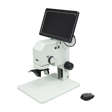 13-92X 2.0 Megapixels CMOS LED Reflection Light Digital Microscope, SKU DM19010102, three quarter front view
