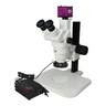 2.0 Megapixels 6.7-45X CMOS LED Light Focus stacking function Track Stand Trinocular Zoom Stereo Microscope, SKU SZ02020036, three quarter front view