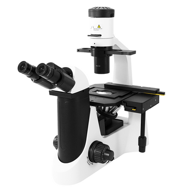 100X-400X Inverted Biological Compound Laboratory Microscope, Binocular, Halogen Light, Phase Contrast Objective, SKU BM03030203, three quarter front view