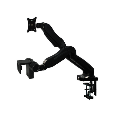 Microscope and Monitor Dual Arm, Clamp Stand, N Adapter Focus Rack, SKU ST02071623, three quarter front view