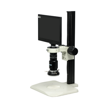 1-6X 2.0 Megapixels CMOS LED Light Track Stand Video Zoom Microscope, SKU MZ02110204, three quarter front view
