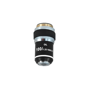 100X Achromatic Microscope Objective Lens, SKU BM13043811, three quarter front view