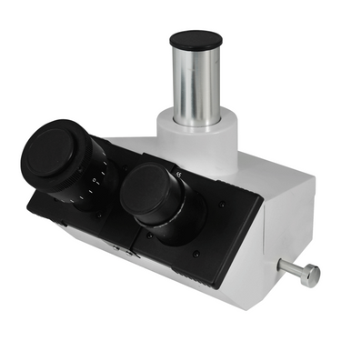 Compound Microscope Eyepiece Body Tube, Trinocular, Finite, Eyetube Angle 45 Degrees, BM04061321, SKU BM05041331, three quarter front view