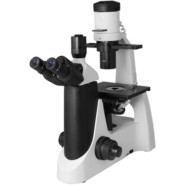 40X-400X Inverted Phase Contrast Lab Microscope, Trinocular, Halogen Light, Bright Field, SKU PH03030303, three quarter front view