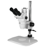 6.5X-45X Super Widefield Zoom Stereo Microscope, Trinocular, Post Stand (Height 305mm), SKU SZ02020271, three quarter front view