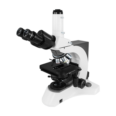 40-1000X LED Coaxial Transmitted Light XY Stage Travel Distance 75x50mm Trinocular Biological Microscope, SKU BM13010353, three quarter front view