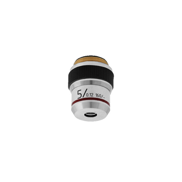 5X Achromatic Microscope Objective Lens, SKU PM13012133, three quarter front view