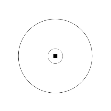 1x1mm/100x100 Net Grid Net Grid Reticle ( Dia. 20mm), SKU RT20105123, three quarter front view
