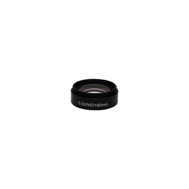 0.5X Auxiliary Objective Barlow Lens for SZ0401 Zoom Stereo Microscope, Screw Thread:M50x0.75mm, SKU SZ04014231, three quarter front view