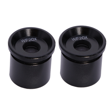 WF 20X Widefield Microscope Eyepieces, 30.5mm, FOV 10mm (Pair), SKU FS12013611, three quarter front view