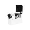 40-400X LED Coaxial Transmitted Light Inverted Portable Inverted Biological Microscope, SKU BM09030101, three quarter front view