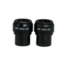 WF 10X Widefield Focusable Microscope Eyepieces, High Eyepoint, 30mm, FOV 22mm, Adjustable Diopter (Pair), SKU SZ17013221, three quarter front view