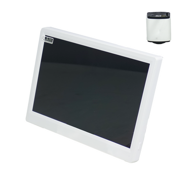 11.6 inch LCD Display 2MP HDMI / USB 2.0 CMOS Digital Microscope Camera, with Auto-Focus and Measurement, SKU DC33511112, three quarter front view