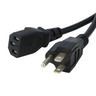 Power Cord IEC-320-C13 to NEMA 5-15-P USA 3 Pin Plug, 1.8m (6 ft), SKU EC02051201, three quarter front view