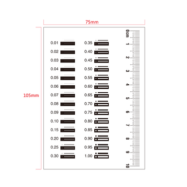 100mm/200 Div Comparison Test Gauge, SKU RT02420414, three quarter front view