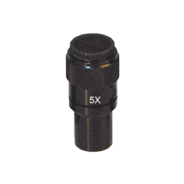 5X Microscope Objective Lens with Black Finish, SKU MS24011302, three quarter front view