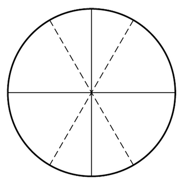 60°Angle Circle, SKU Mitutoyo-176-114, three quarter front view