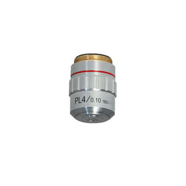 4X Plan Achromatic Microscope Objective Lens Working Distance 17.9mm, SKU BM14033231, three quarter front view