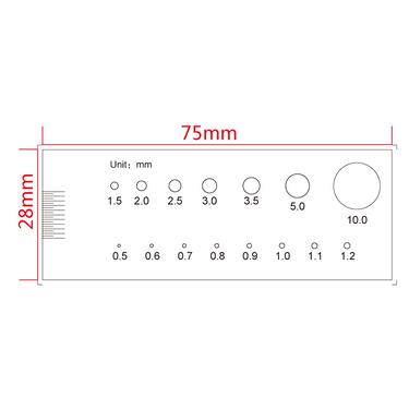 Card Gauge, SKU RT02420212, three quarter front view