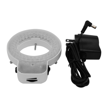 64 LED Microscope Ring Light Diameter 61mm 4W, White, SKU ML23241122, three quarter front view