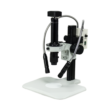 0.7-4.5X 5.0 Megapixels CMOS LED Light Track Stand Video Zoom Microscope, SKU MZ02120204, three quarter front view