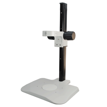 Microscope Track Stand, 76mm Coarse Focus Rack, 520mm Track Length (4 Mounting Holes), SKU ST02031306, three quarter front view