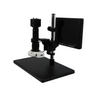 0.35X-2.25X LED Industrial Inspection Video Zoom Microscope, Post Stand + Digital Camera + 8 in. Monitor, SKU MZ19020102, three quarter front view