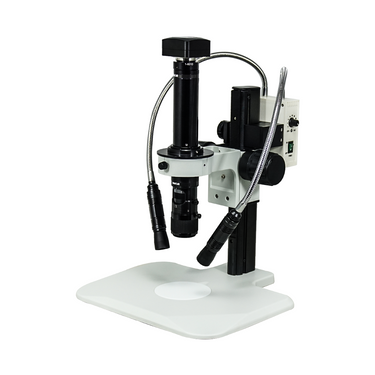 0.58-7X 5.0 Megapixels CMOS LED Light Track Stand Video Zoom Microscope, SKU MZ02130204, three quarter front view