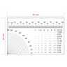 90mm/360 Div Multiple Scale Film Ruler, SKU RT02420502, three quarter front view
