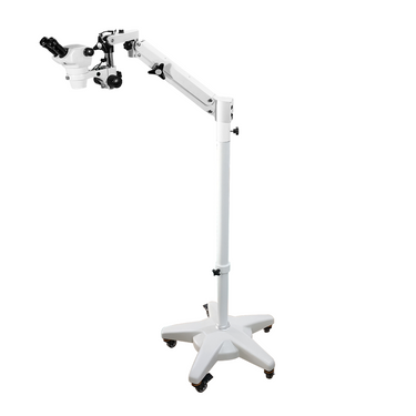 8-50X Pneumatic Arm Binocular Zoom Stereo Microscope, SKU SZ02030761, three quarter front view