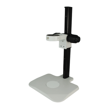 Microscope Track Stand, 76mm Fine Focus Rack, 520mm Track Length, SKU ST02041302, three quarter front view