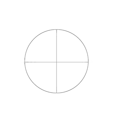 Microscope Eyepiece Reticle Cross Line Scale Dia. 21mm, SKU RT20102132, three quarter front view