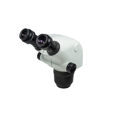 6.5-65X Zoom Ratio 1:10 Eyepiece Field of View Dia. 22mm Objective Working Distance 110mm 6.5-65X Binocular Zoom Body, SKU SZ19021121, three quarter front view