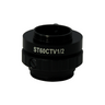 0.5X Adjustable Microscope Camera Coupler C-Mount Adapter 28mm, SKU FS05036131, three quarter front view
