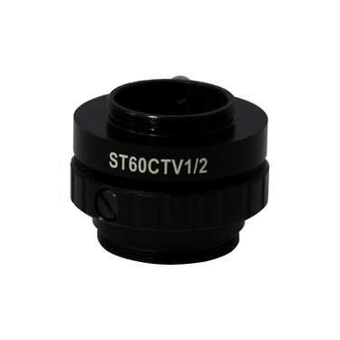 0.5X Adjustable Microscope Camera Coupler C-Mount Adapter 28mm, SKU FS05036131, three quarter front view