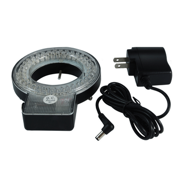 72 LED Microscope Ring Light with Four-Zone Quadrant Control Diameter 61mm 6W, SKU ML19241131, three quarter front view