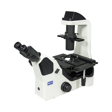 40-400X LED Coaxial Transmitted Light Inverted XY Stage Travel Distance 128x80mm Trinocular Inverted Phase Contrast Microscope, SKU Nexcope-NIB610-Trinocular, three quarter front view