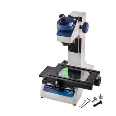 30X LED Dual Illuminated Light XY Stage Travel Distance 4x2″ Measurement Microscope (Measuring Range: 100x50), SKU Mitutoyo-176-819-11A, three quarter front view
