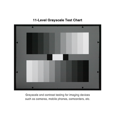Reflective 11-Step Grayscale Calibration Card (400x300mm), SKU CT20031401, three quarter front view