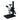 6.7-45X 8 Megapixels CMOS LED Light Curved Arm Stand Trinocular Zoom Stereo Microscope, SKU SZ02020134, three quarter front view